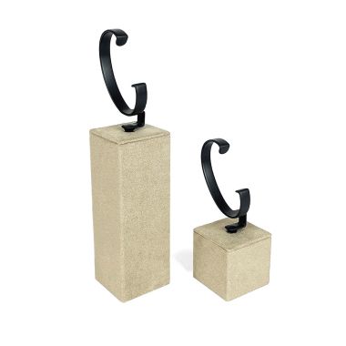 Set of 2 Watch Blocks - Natural Suede