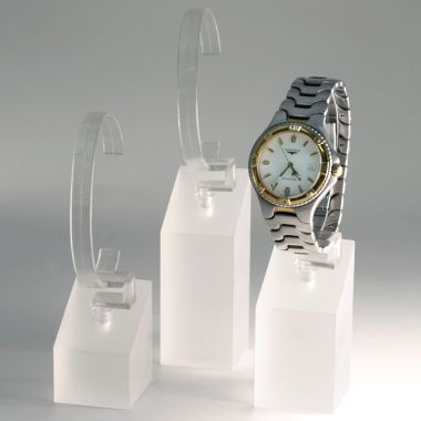 Set of 3 Watch display Stands - Frosted