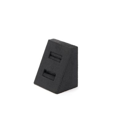 Suede 2 Ring Holder - Black