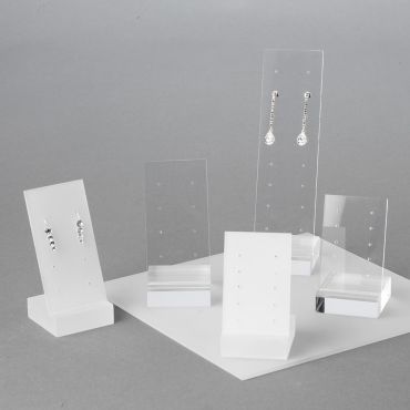 4 Pair Acrylic Earring Block - Frosted