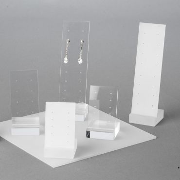 8 Pair Acrylic Stud Earring Block - Clear