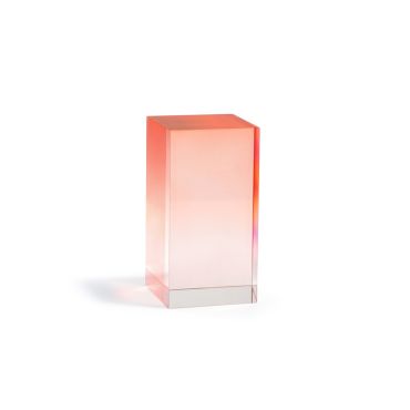 Medium Rectangular Acrylic Block - Ombre Red