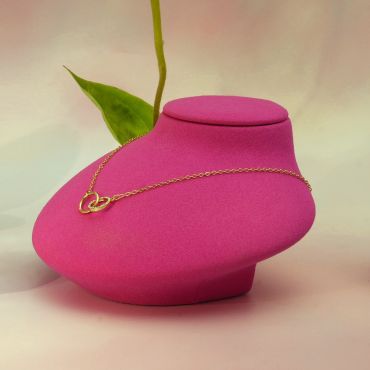 Suede Counter Neck - Fuchsia