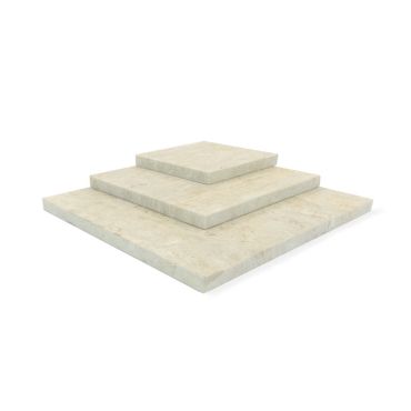 Set of 3 Travertine Display Blocks