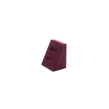 Suede 2 Ring Holder - Burgundy 