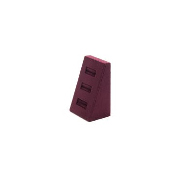 Suede 3 Ring Holder - Burgundy 