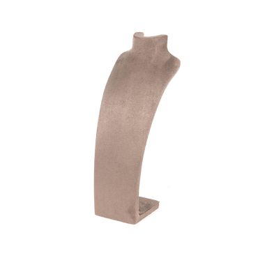 Medium Suede Neck Stand - Taupe