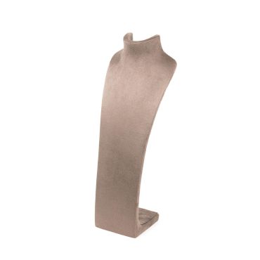 Extra Large Suede Neck Stand - Taupe