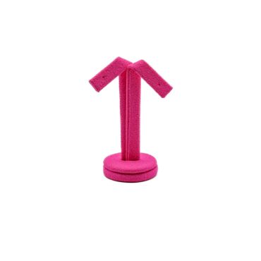 Medium Suede Earring Stand - Fuchsia 