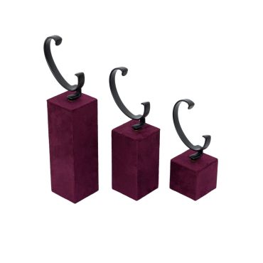 Set Of 3 Watch Blocks - Burgundy