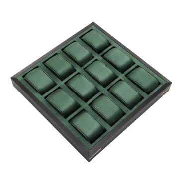 12 Watch Display Tray - Shimmer Black & Racing Green