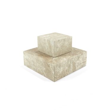 Set of 2 Travertine Display Blocks