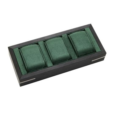 Triple Watch Display Tray - Shimmer Black and Racing Green