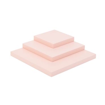 Set of 3 Wooden Display Blocks - Matte Pink